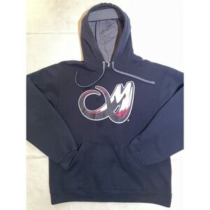 Colorado Mammoths Lacrosse Hoodie Mens Size L Black NLL Sports Sweatshirt